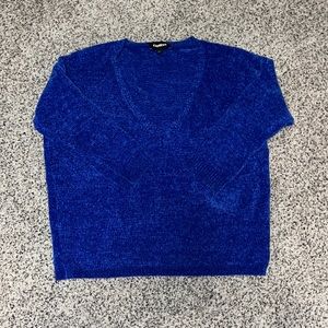 Bright blue express soft sweater